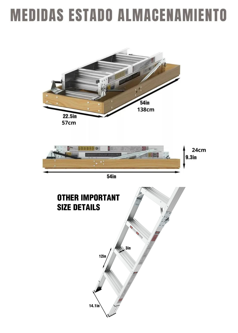 Escalera Para Atico y Entretecho Retractil  De Aluminio.-2