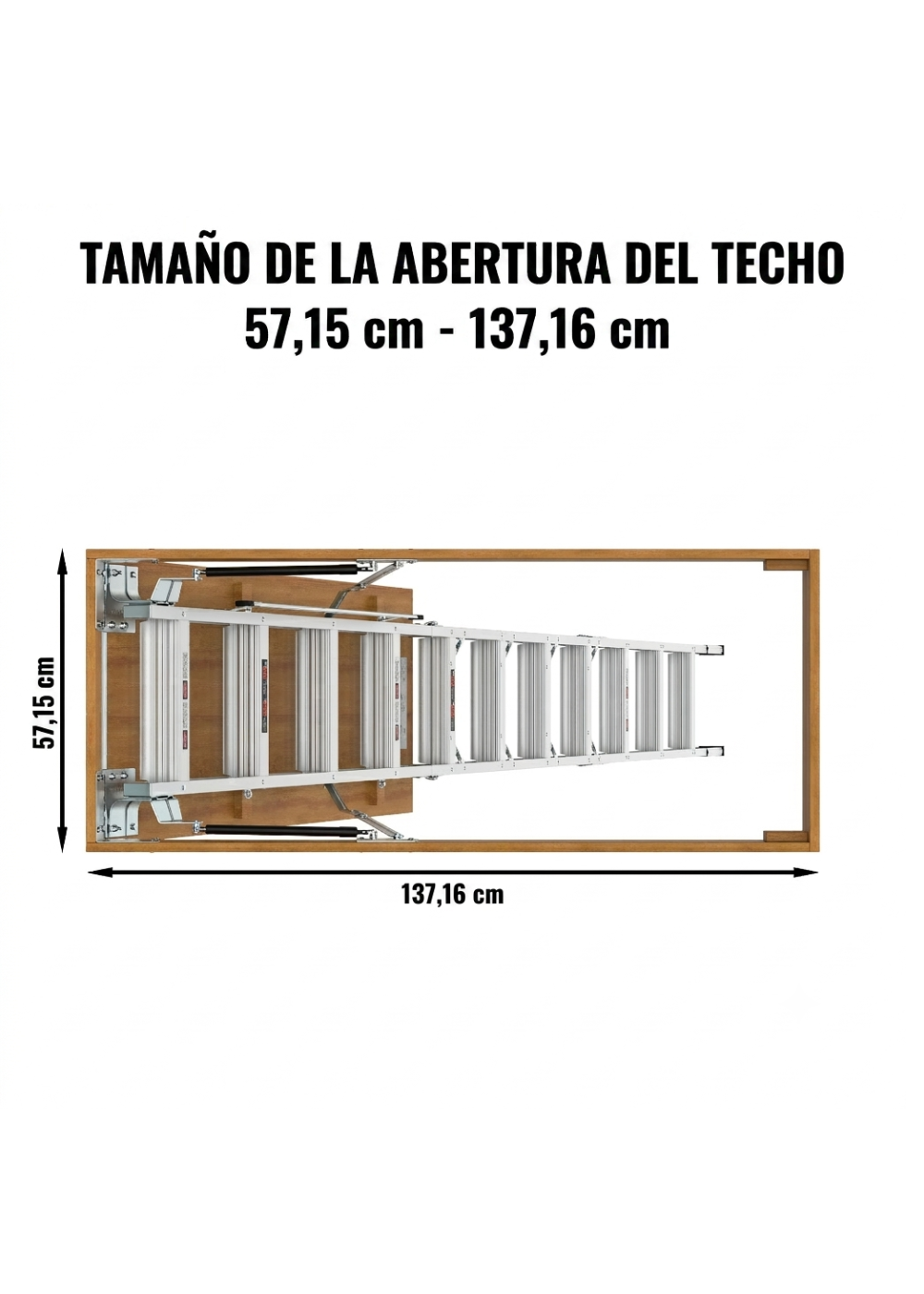 Escalera Para Atico y Entretecho Retractil  De Aluminio.-3