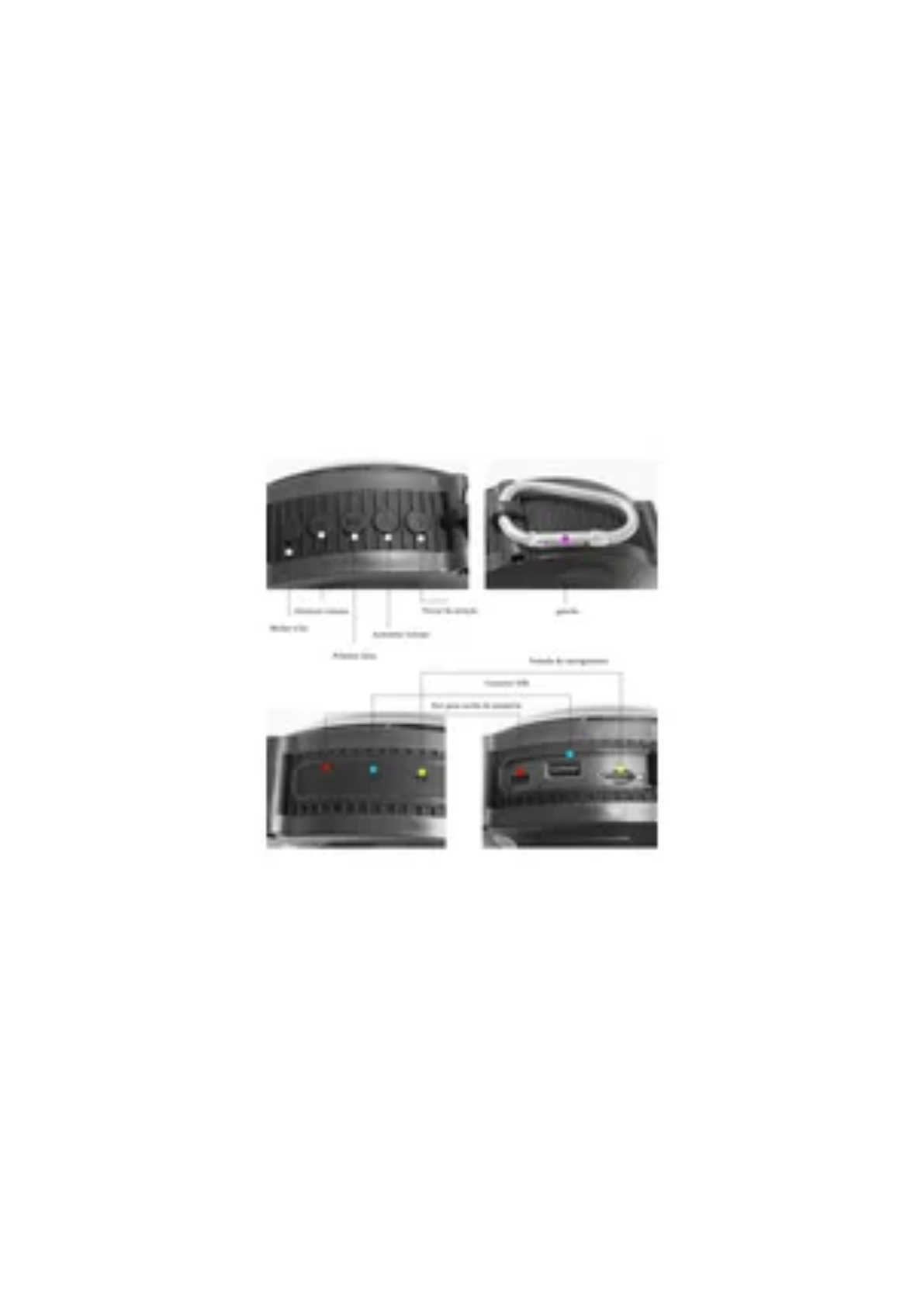  Parlante Portatil Bluetooth Black Music RGB-3