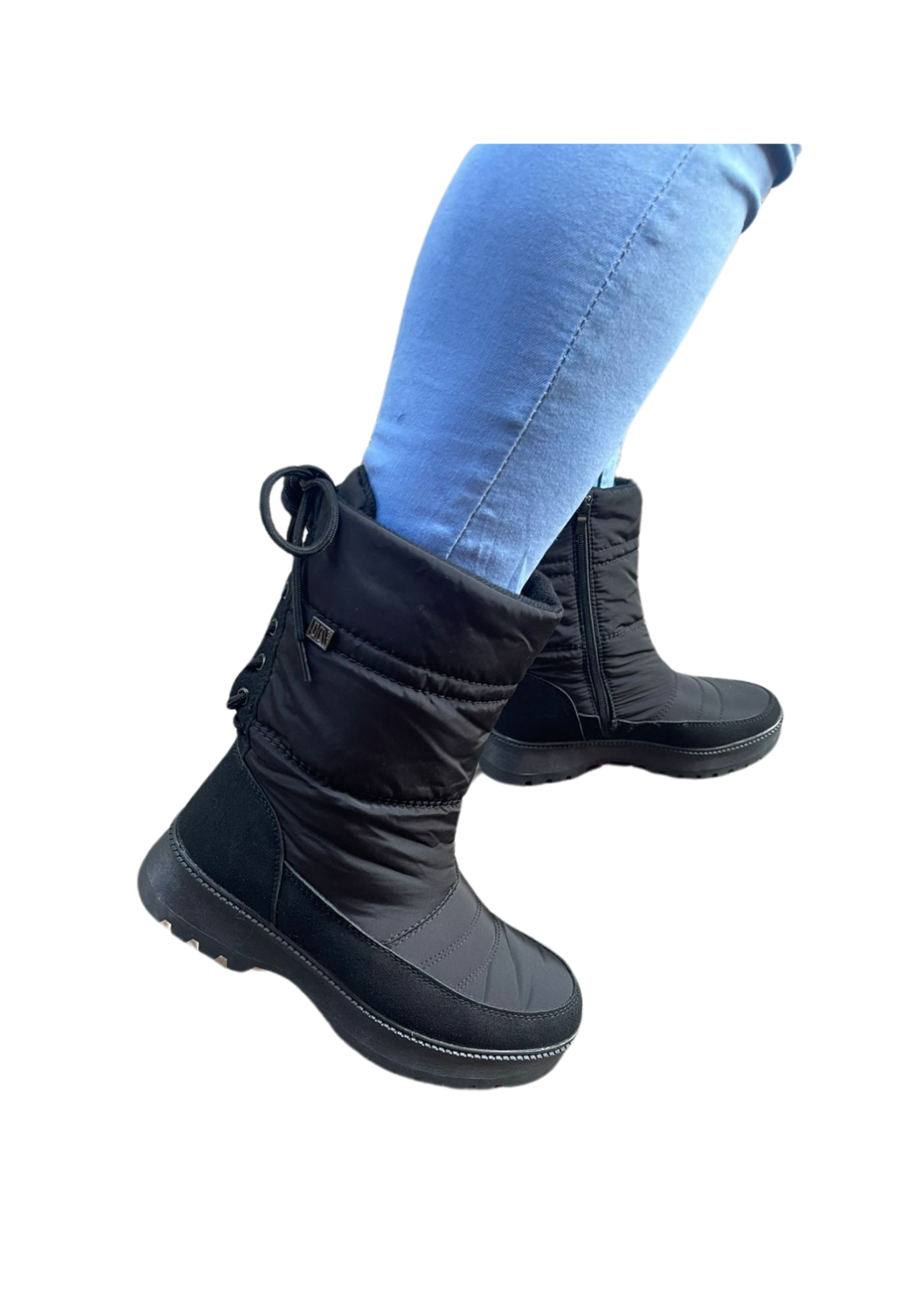 BOTAS BOTINES IMPERMEABLES FORRADAS CON CHIPORRO - NEGRO-1