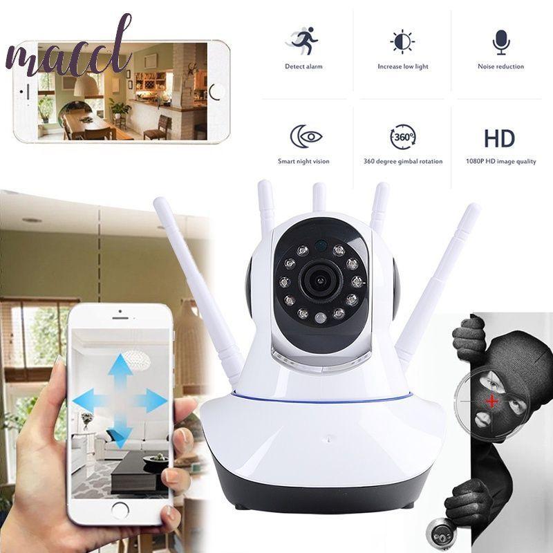 Camara de Seguridad Vigilancia IP Wifi 360° 5 Antenas -2
