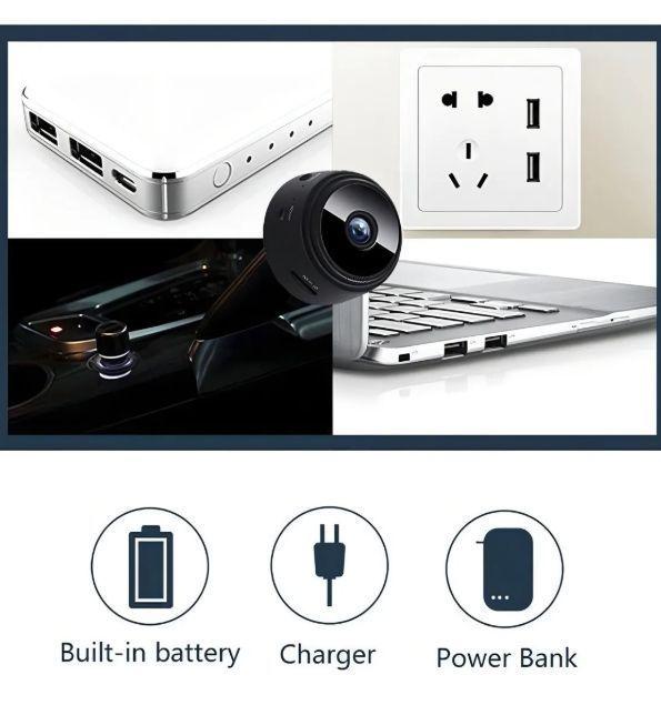 Mini cámara espía WiFi con batería interna HD 1080p inalámbrica -2