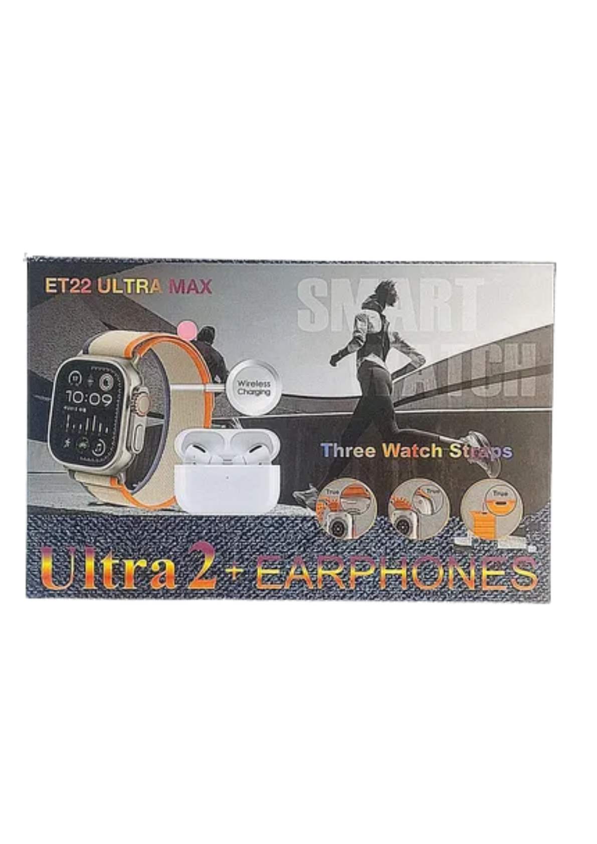 Reloj Inteligente Smartwatch + 3 Correas Ultra 2 + Audífonos-2