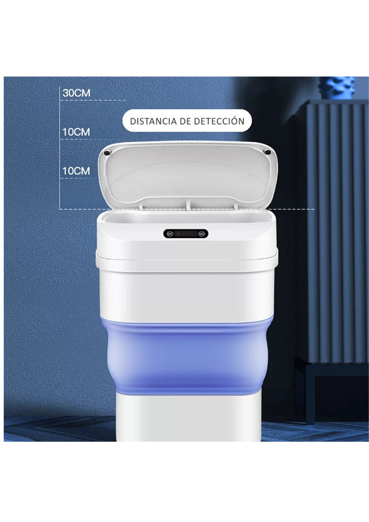 PapelerA Automático Basurero Inteligente Sensor Azul Y Rosa-3