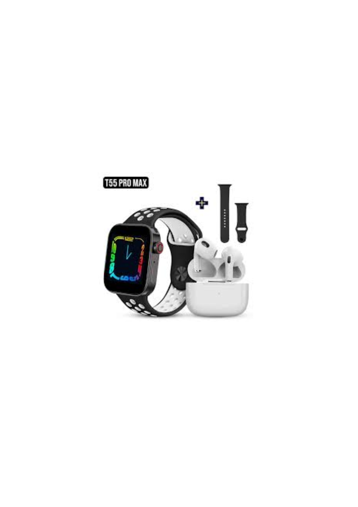 Reloj T55 Pro Max Smartwatch Reloj Inteligente + Audifonos - NEGRO-2