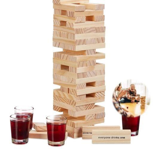 Juego De Mesa Previas Drunken Tower Jenga Tragos Bebida Full-3