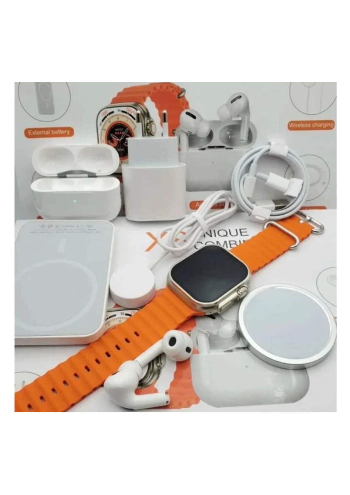 SMARTWATCH RELOJ INTELIGENTE  X8 ULTRA + AUDIFONOS Y POWER BAND-2