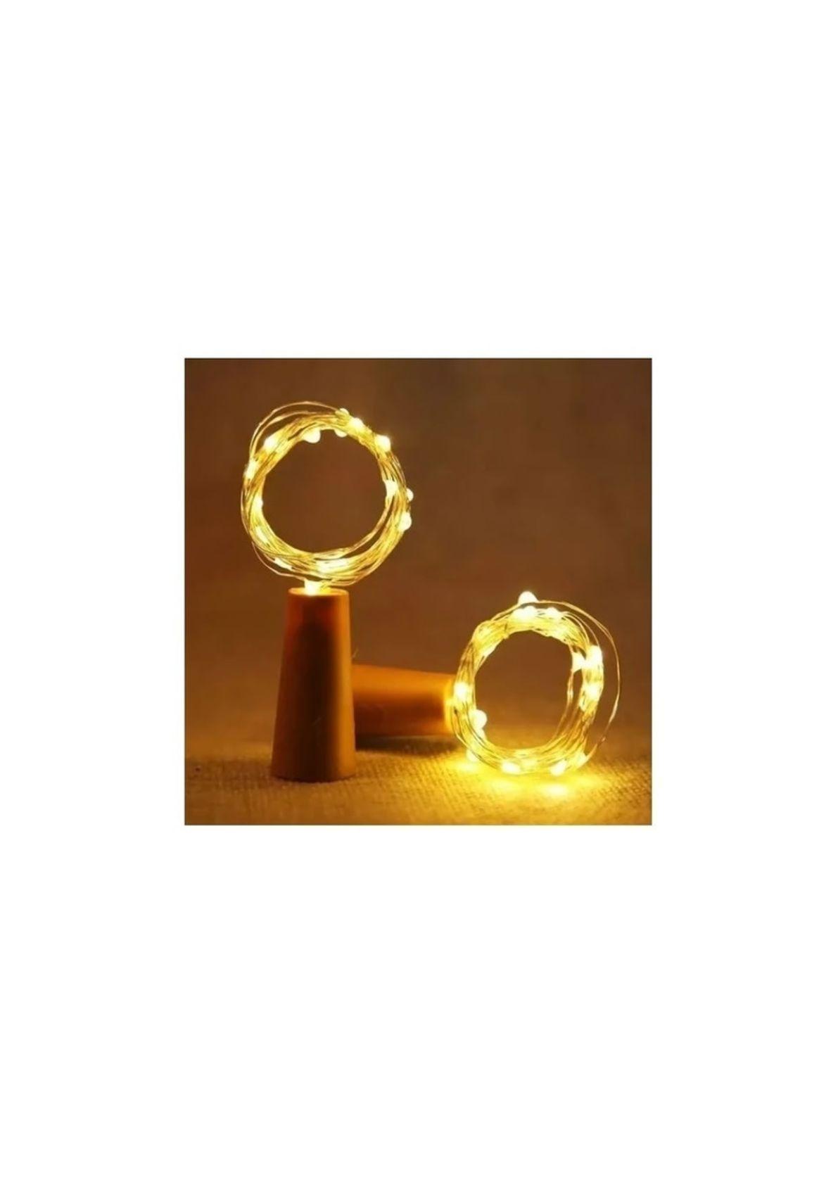 Pack x10 Luces Corcho Alambre Hada Boda Calidos-2