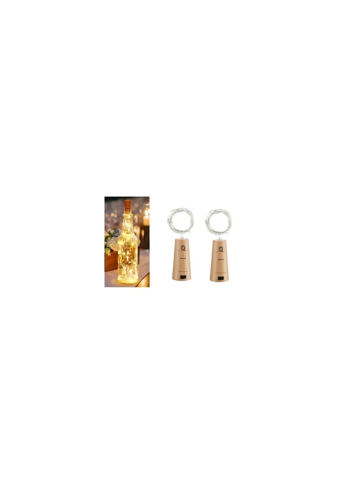 Pack x10 Luces Corcho Alambre Hada Boda Calidos-3