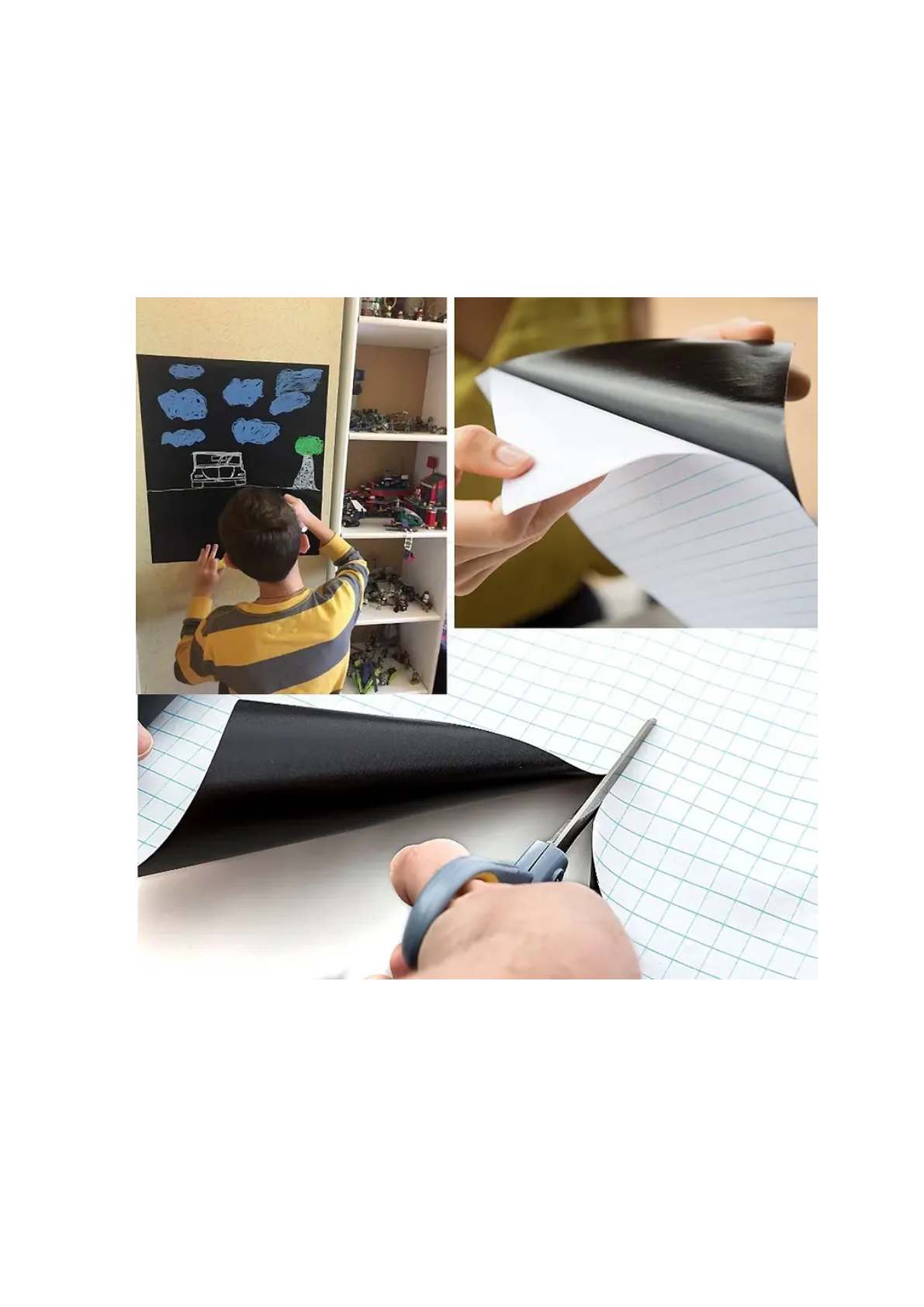 Pizarra Sticker Autoadhesiva Vinilo + Tizas Surtidas-3