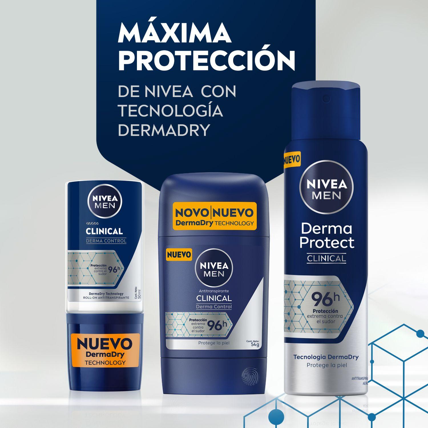 Pack 6 NIVEA Men Clinical Antitranspirante Spray 150ml-3