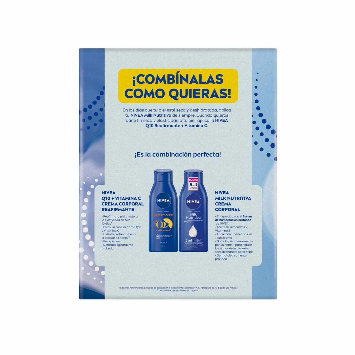 Pack NIVEA Milk Nutritiva 400 ml + Milk Q10 400 ml-3