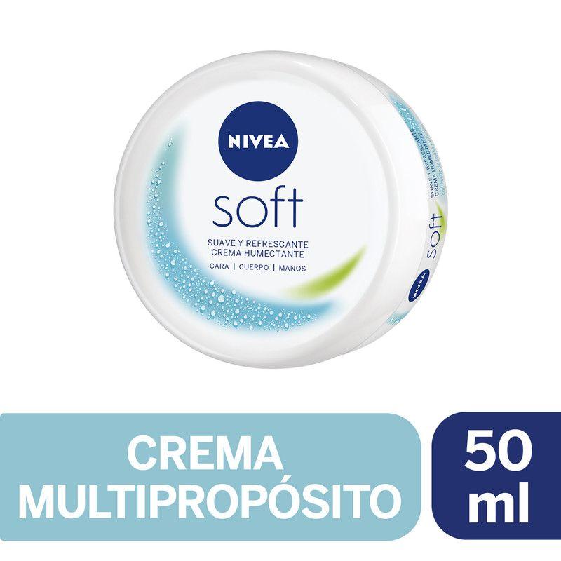 Crema Multipropósito Nivea Soft Cara Manos Cuerpo 50ml-0