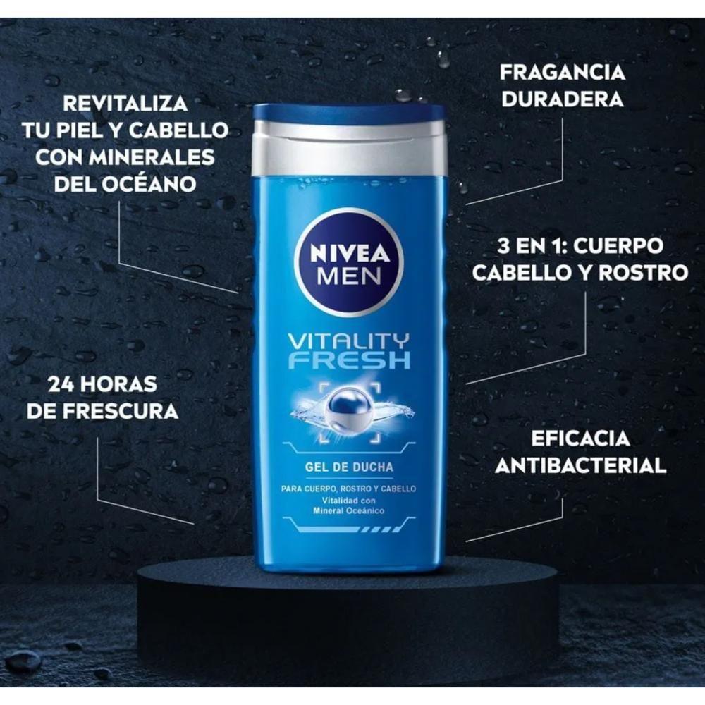 Gel De Ducha Nivea Men Vitality Fresh 250ml-2