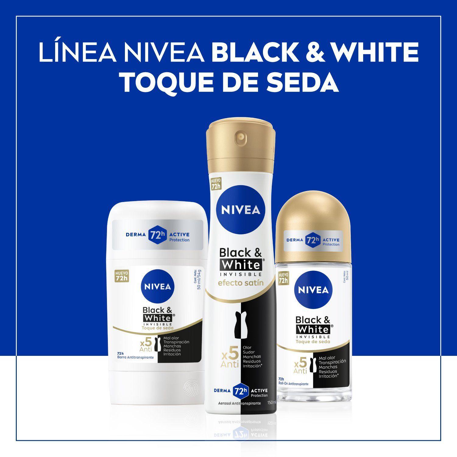 NIVEA Desodorante Black & White Toque de Seda Spray 150ml-5