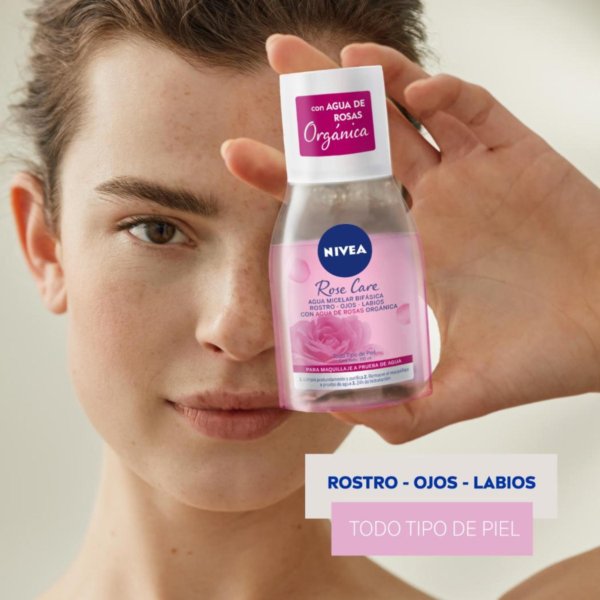 Nivea Rose Agua Micelar Bifasica 100ml-2