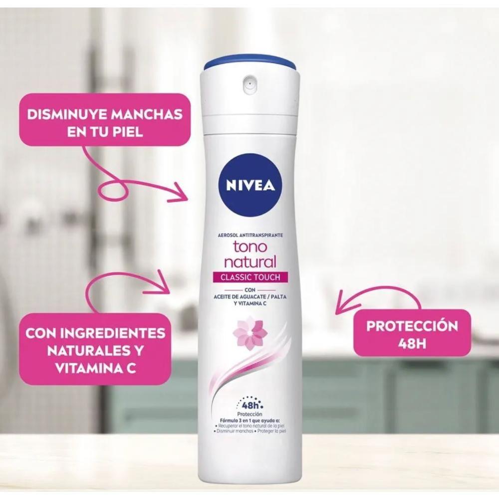Desodorante Spray Nivea Aclarado Natural Classic Touch 150ml-1