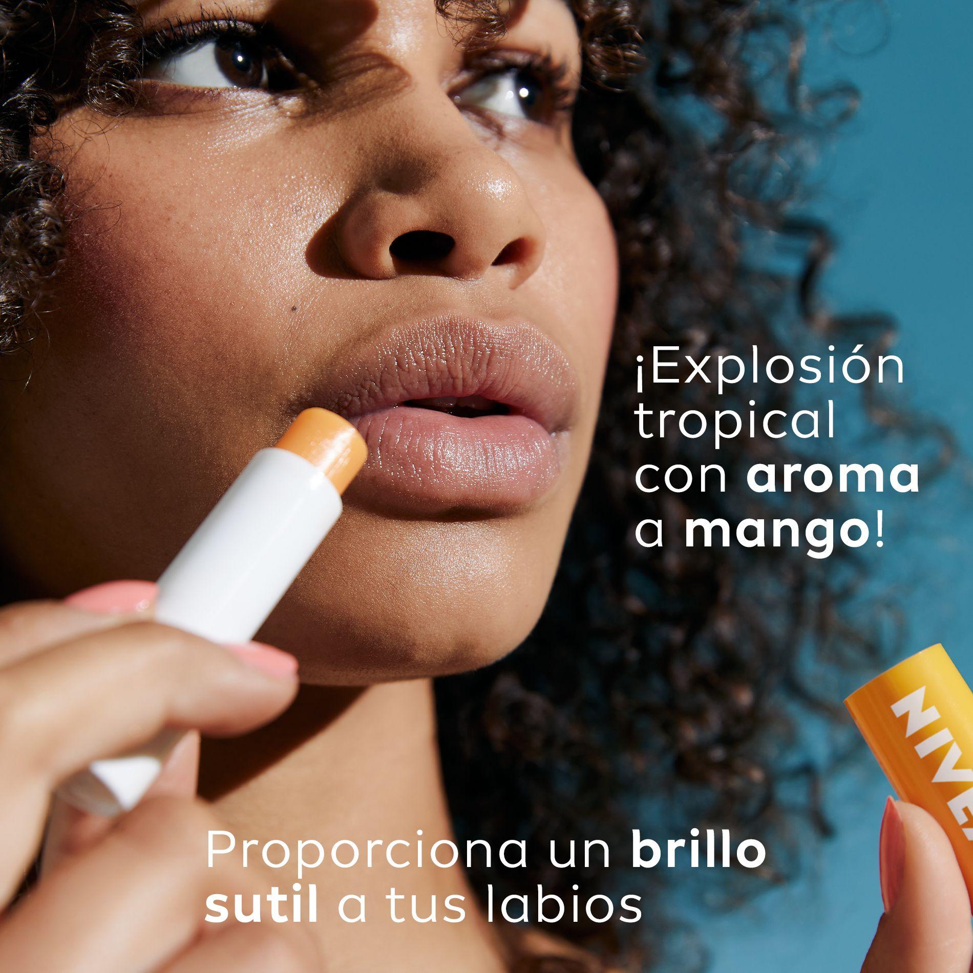 NIVEA Lip Care Bálsamo Labial Mango Shine Hidratación Intens-3