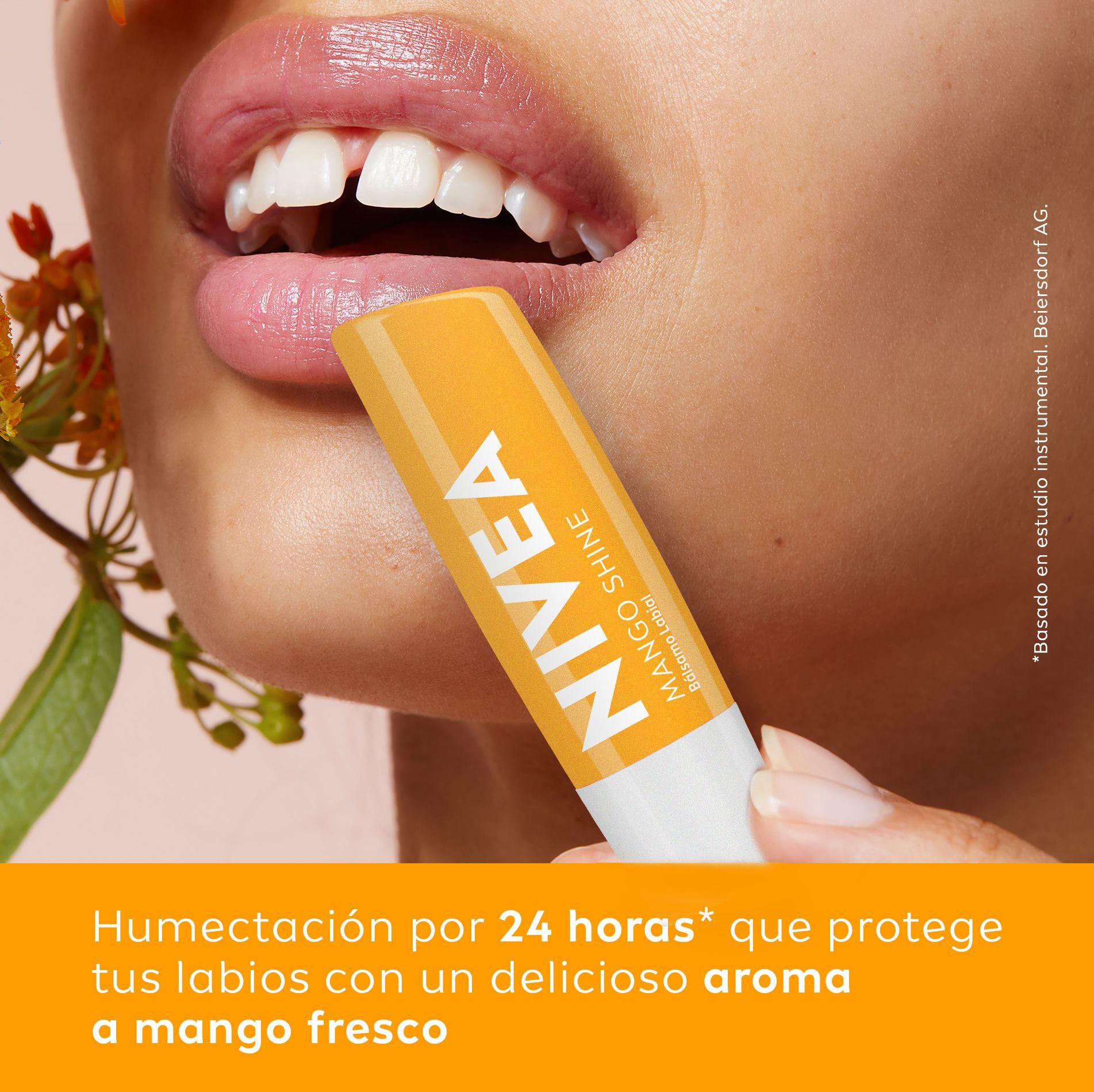 NIVEA Lip Care Bálsamo Labial Mango Shine Hidratación Intens-4