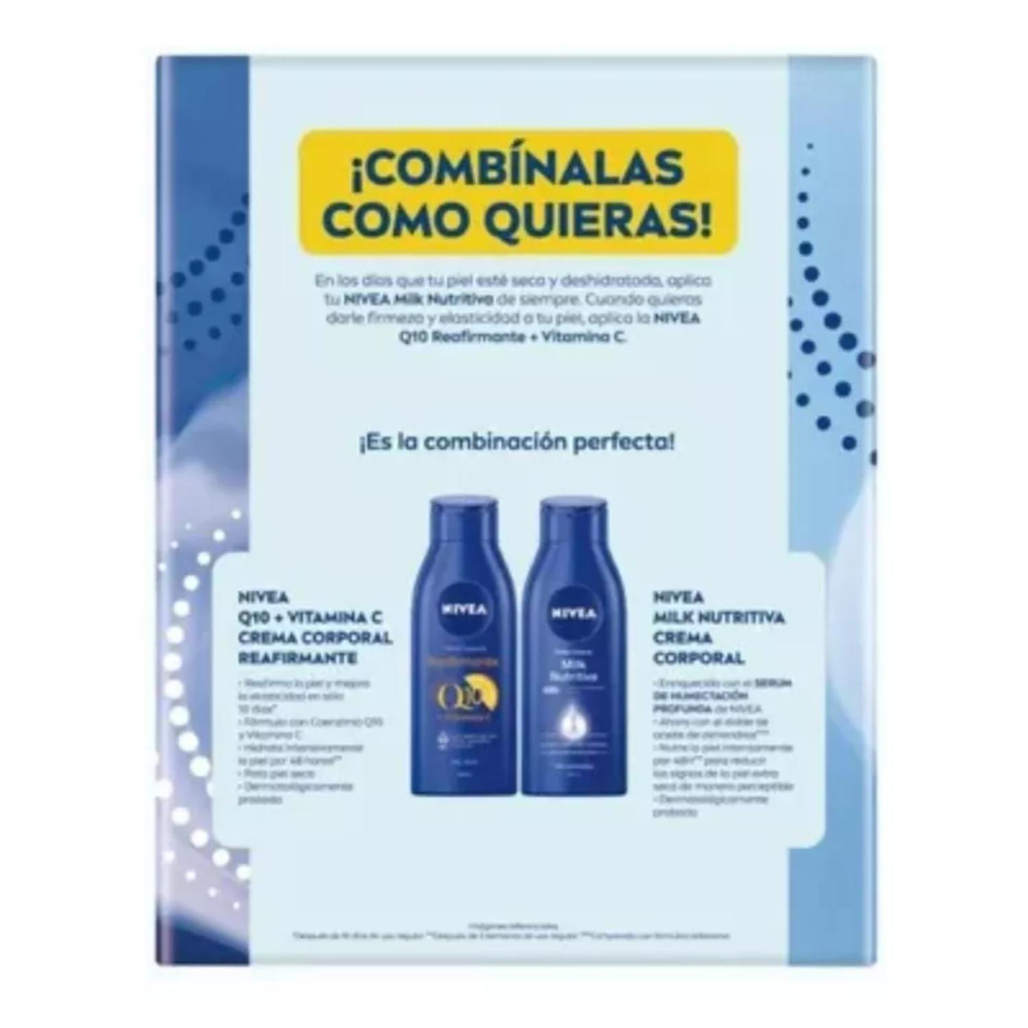 NIVEA Pack Rutina Crema Corporal Milk Nutritiva+Milk Q10-2