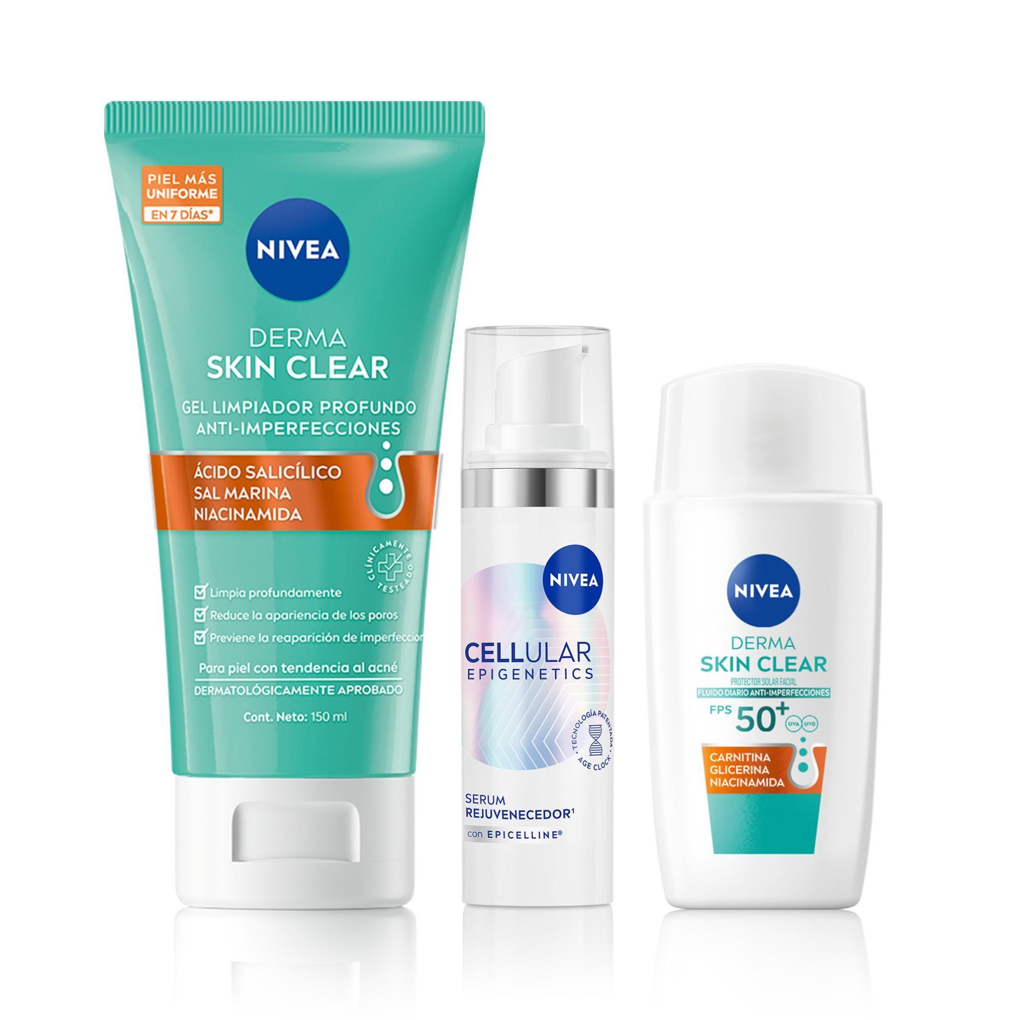 Nivea Sérum Epigenetics + Gel Limpiador + Protector Solar-0