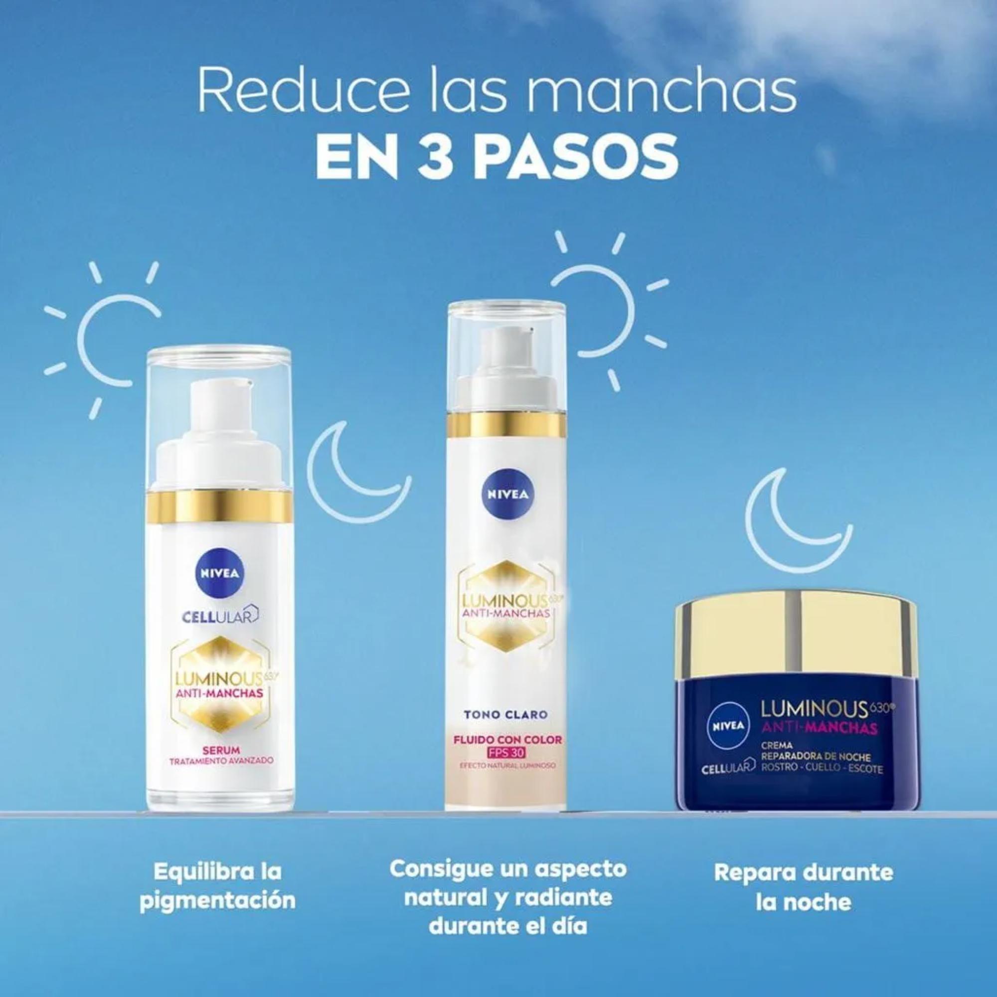 NIVEA Luminous630® Fluido Anti-Manchas Tono Claro 40ml-6