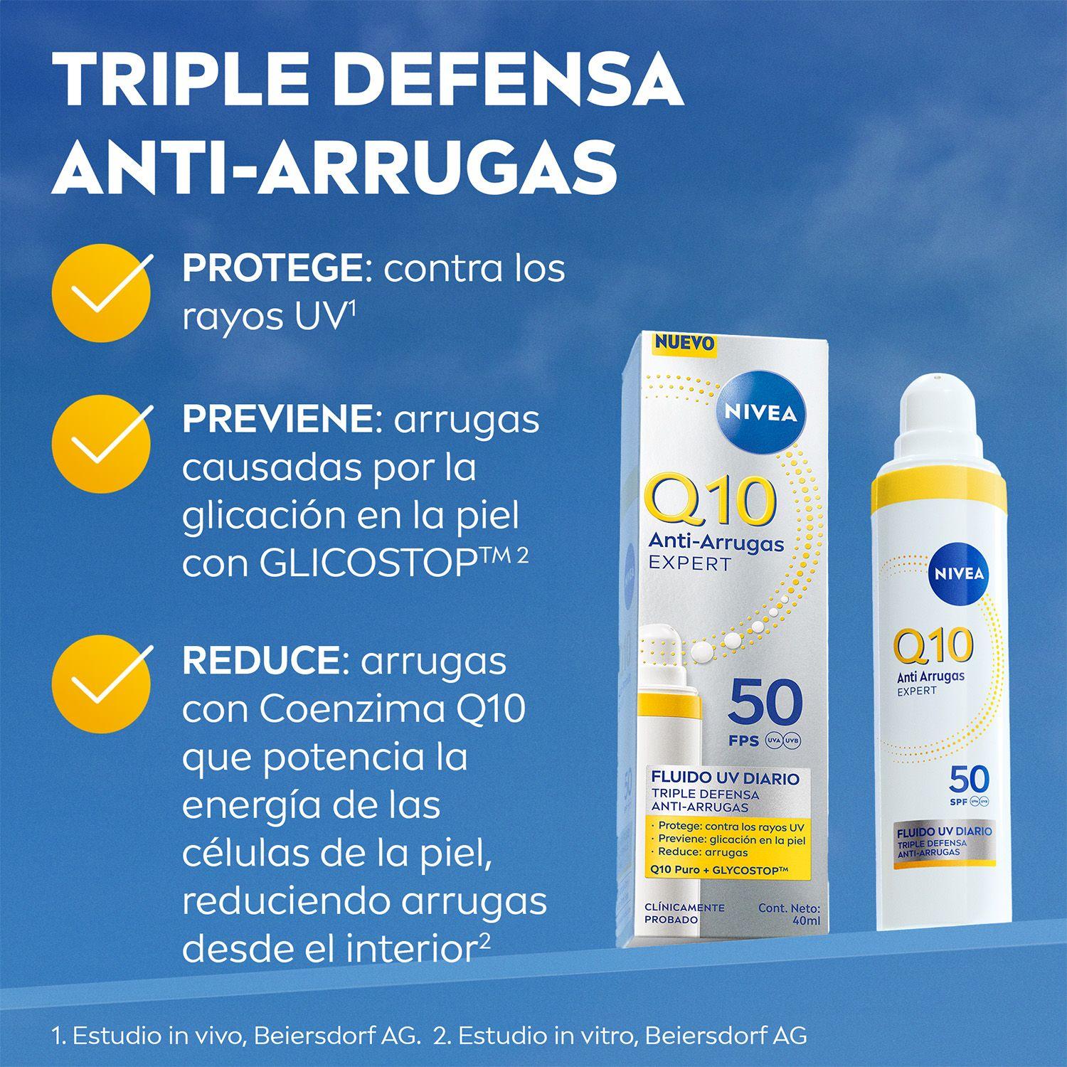 NIVEA Q10 Crema Facial Fluido Antiarrugas protección solar-1