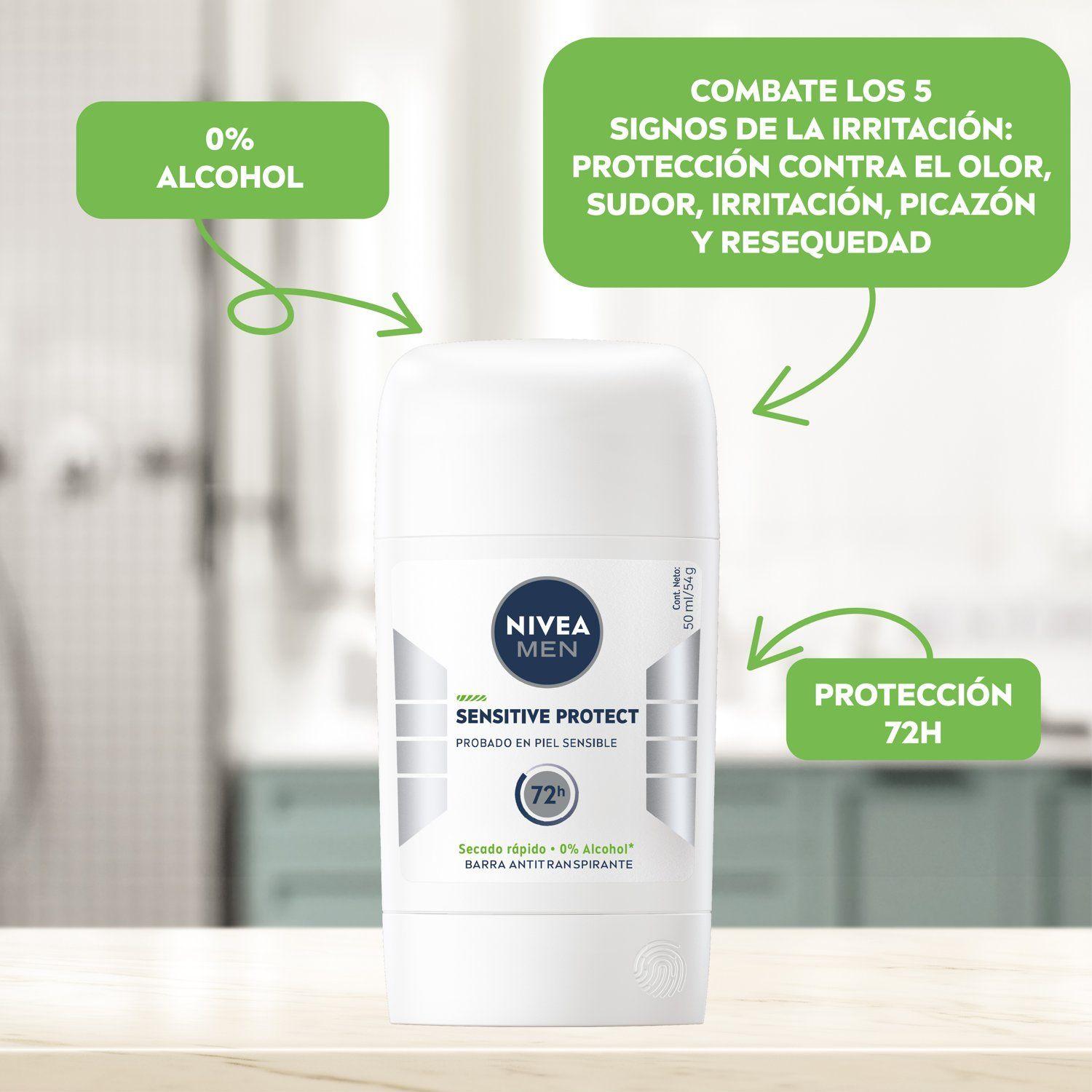 Antitranspirante NIVEA MEN Barra Sensitive Protect 50ml-4