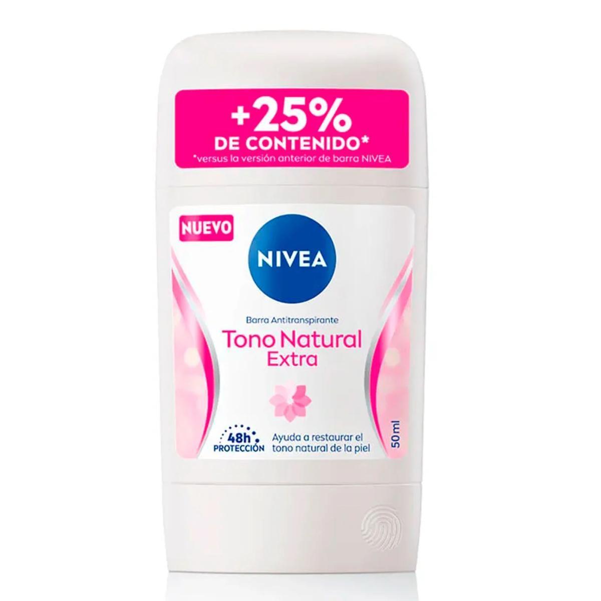 Pack X3 Desodorante Nivea Tono Natural Mujer Barra 54g-2