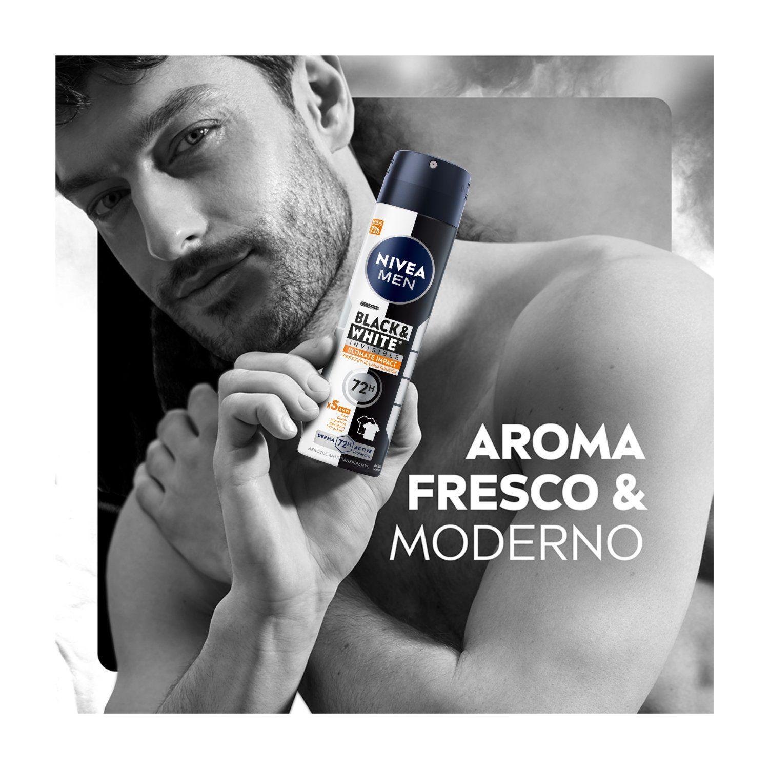 NIVEA MEN Antitranspirante Black&White Ultimate Impact 150ml-5