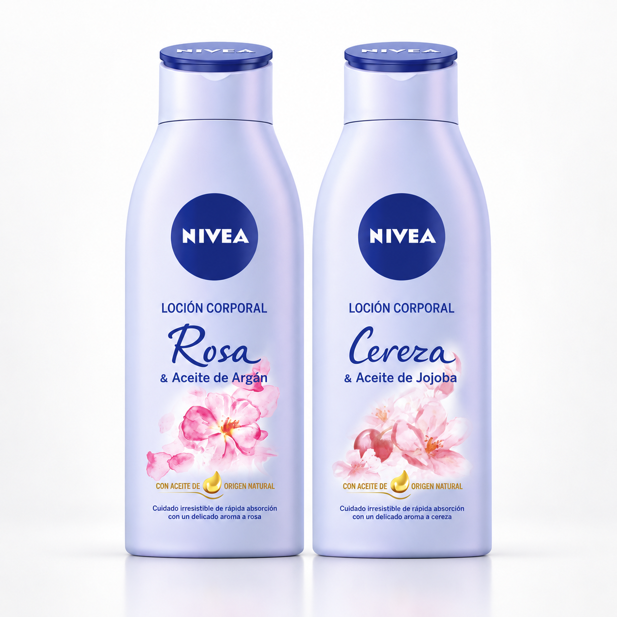 Nivea Pack Lociones Rosa Argán + Cereza Jojoba 400ml x2-0
