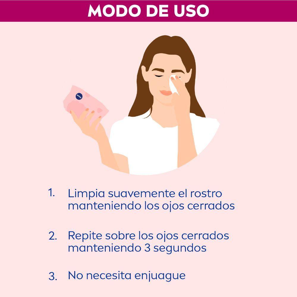 Toallitas Desmaquillantes Micelares Nivea Rose Care 25 Un-6