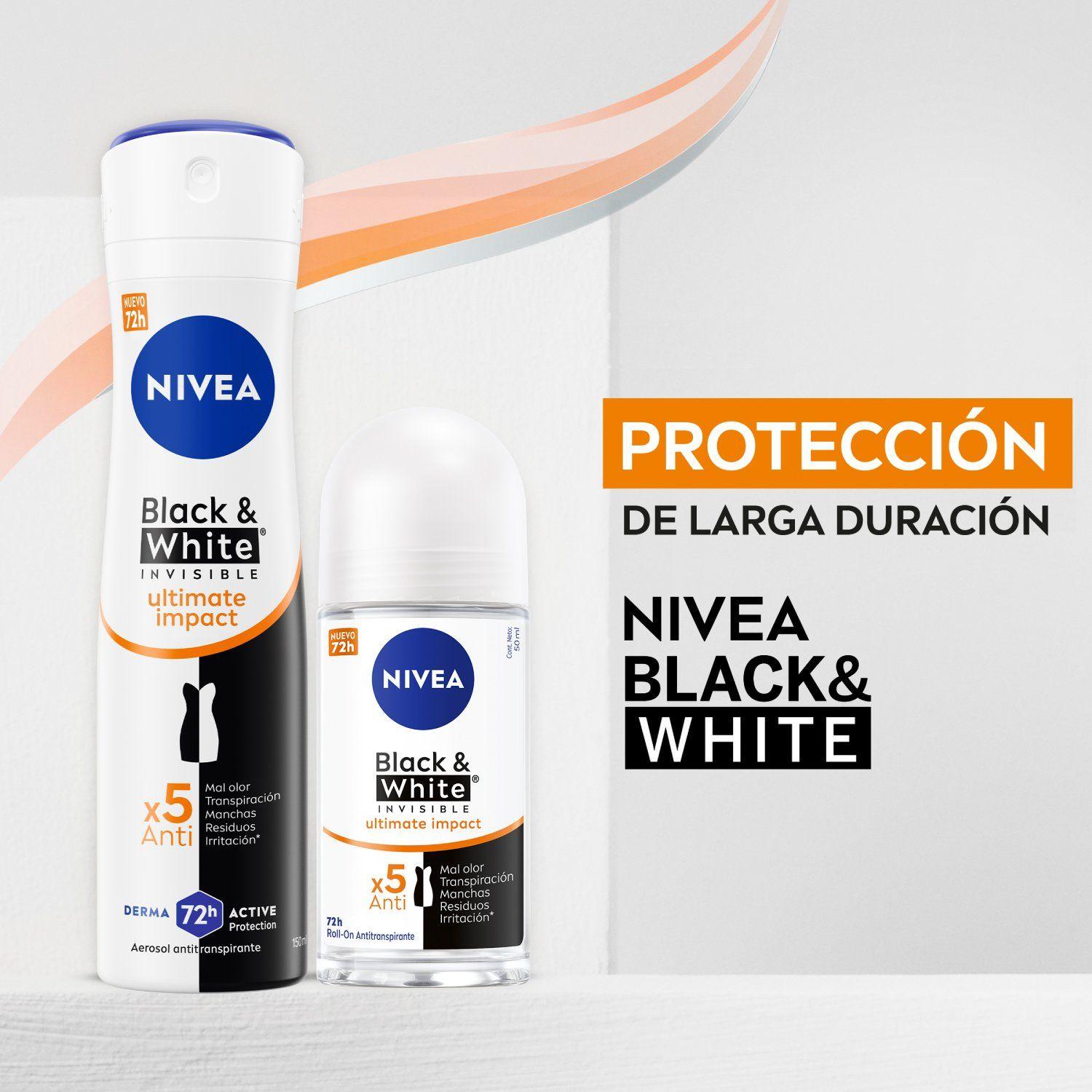 NIVEA Antitranspirante Black & White Ultimate Impact 150ml-5