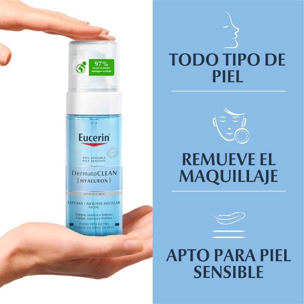 Eucerin Dermatoclean Hyaluron Espuma Micelar 3 En 1 150ml-3