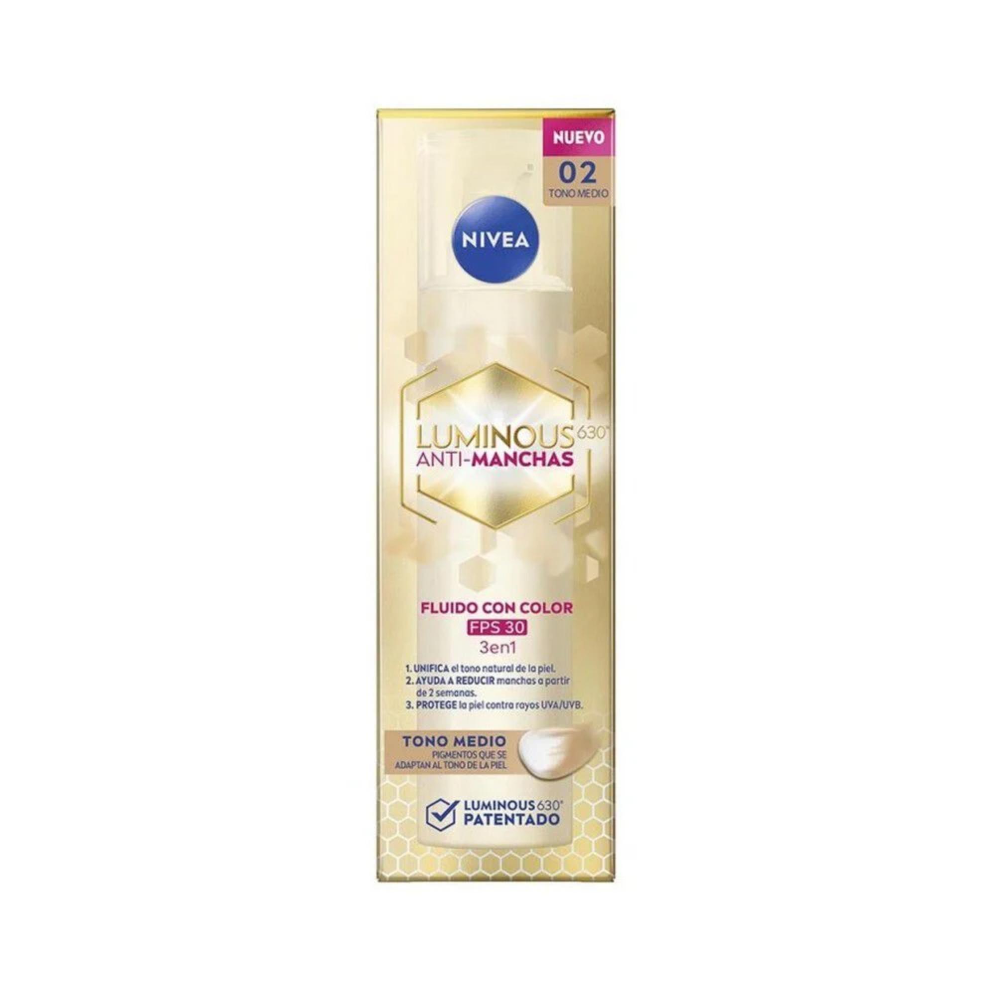 NIVEA Luminous630® Fluido Anti-Manchas Tono Medio 40ml-2