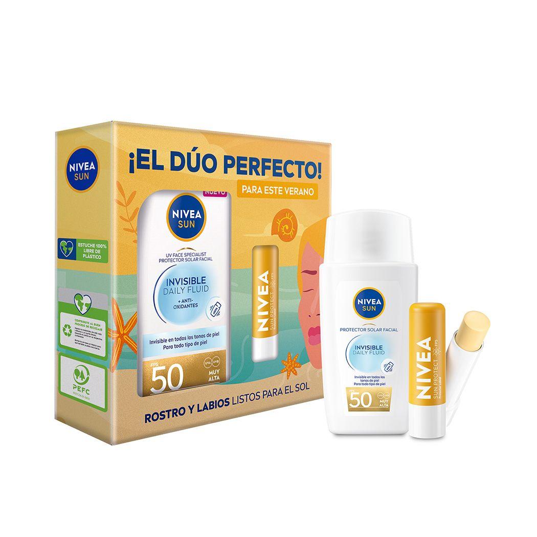Pack NIVEA Fluido Invisible SPF50 40ML + Lip Care SPF30-0