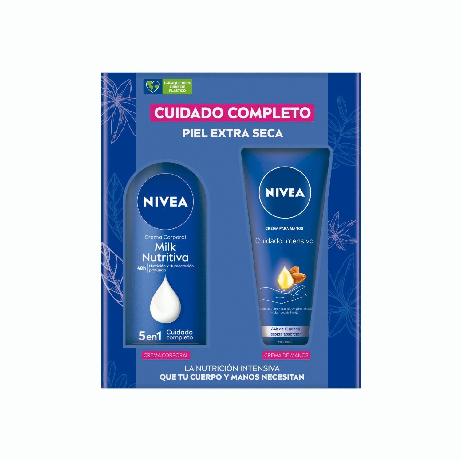 Pack NIVEA Milk Nutritiva 250 ml + Hand Intensiva 100 ml-1