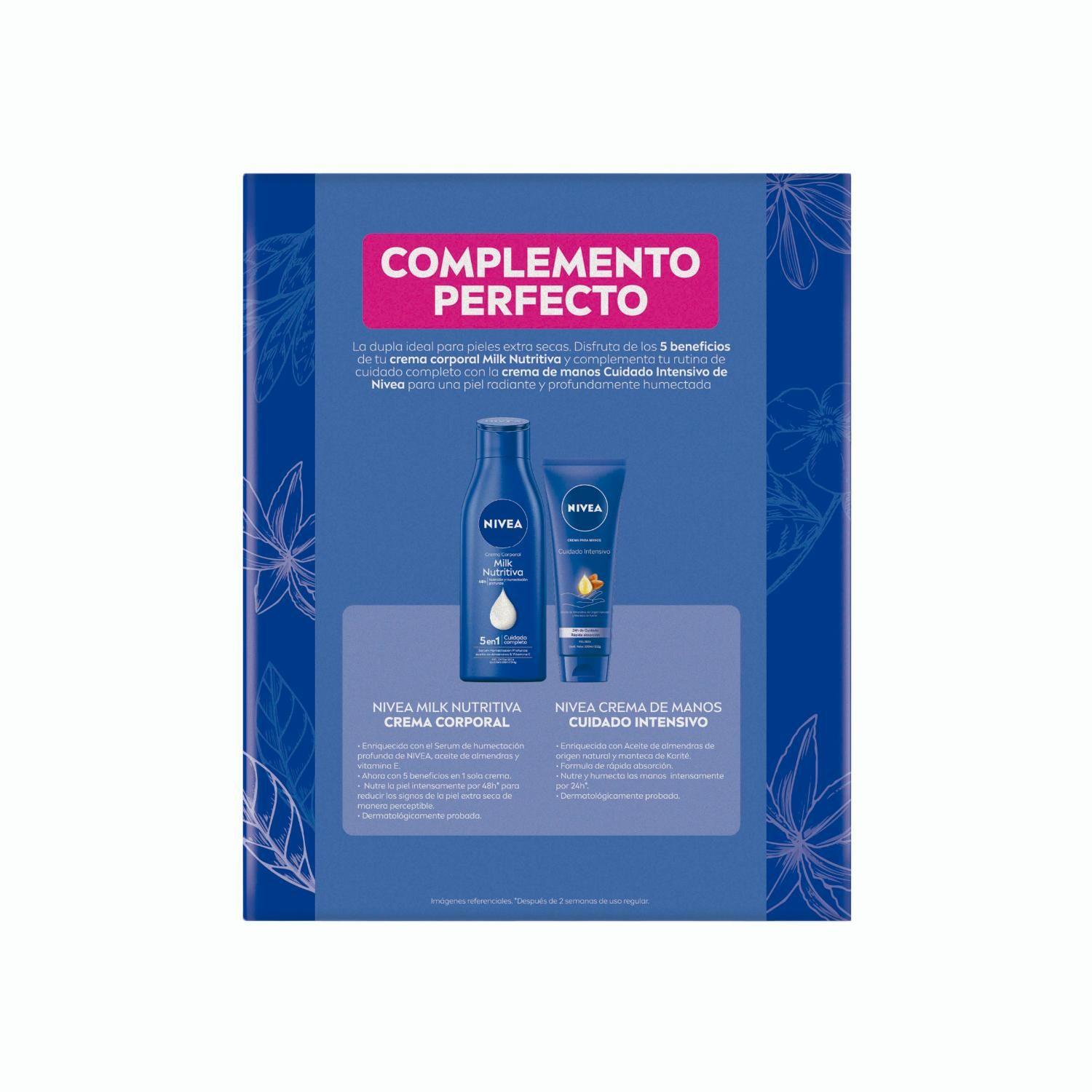 Pack NIVEA Milk Nutritiva 250 ml + Hand Intensiva 100 ml-3