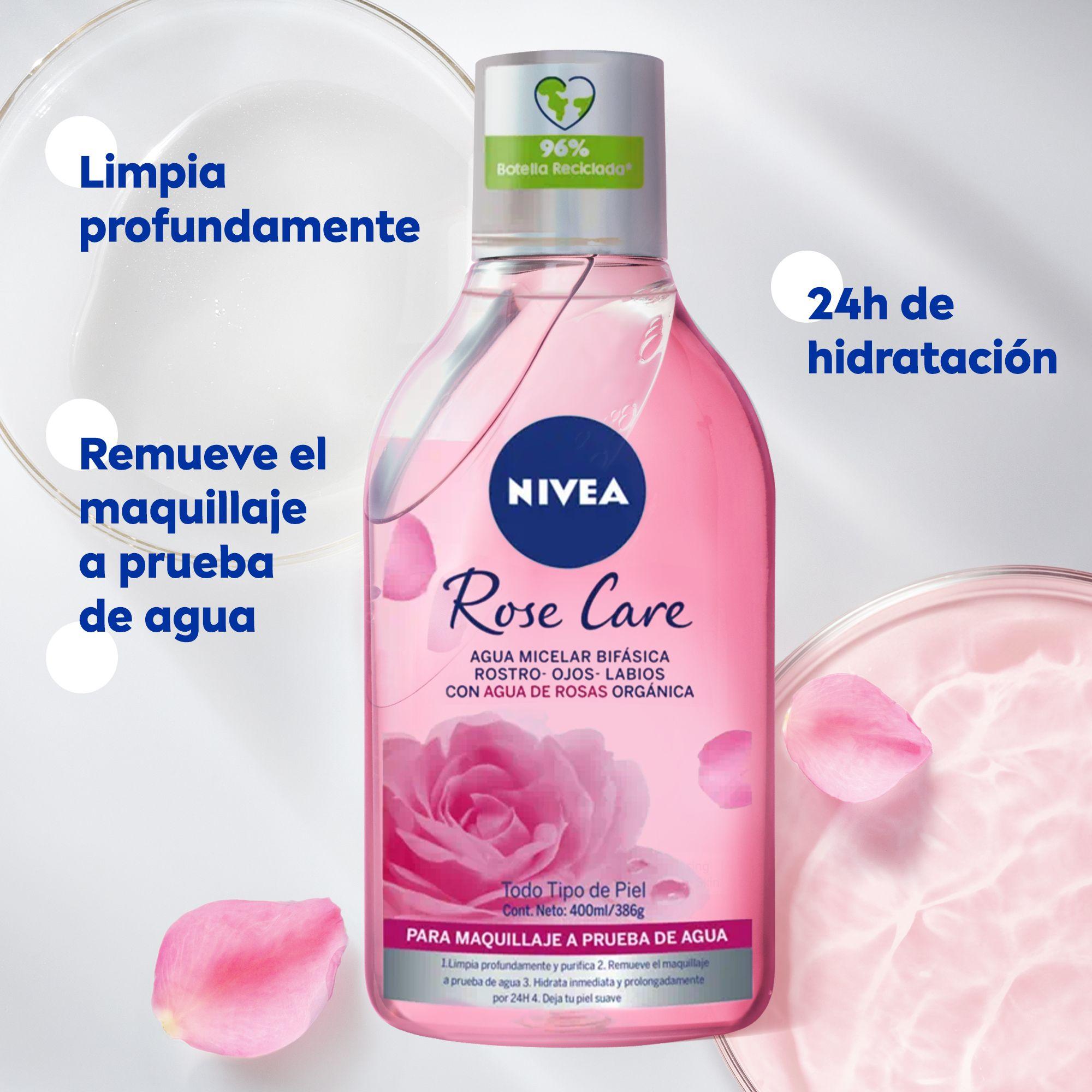 NIVEA Agua Micelar Rose Desmaquillante (400 ml)-7