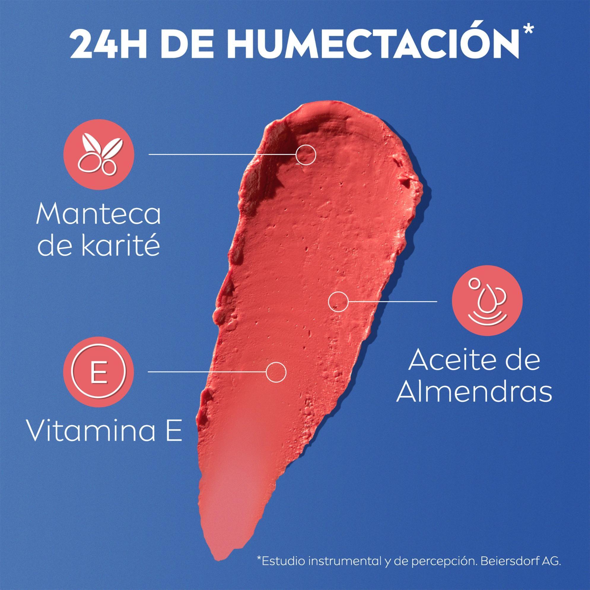 NIVEA Bálsamo Labial Caring Beauty Coral Labios Mejillas FPS-2