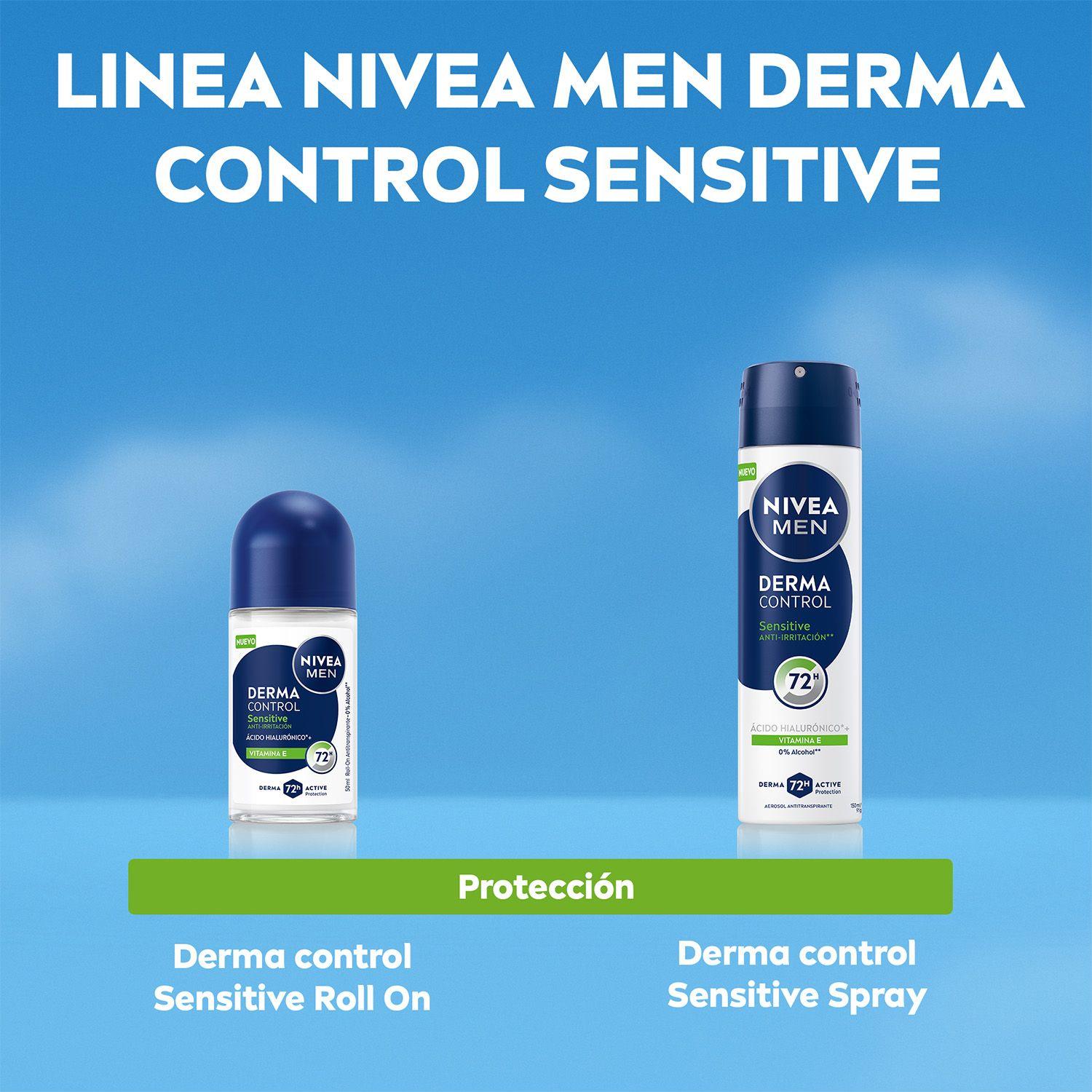 NIVEA MEN Desodorante Derma Control Sensitive Roll On 50ml-6
