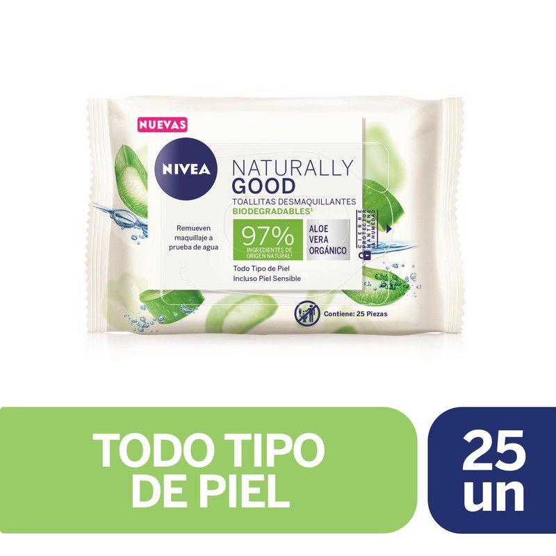 Toallitas Desmaquillantes Nivea Naturally Good Aloe 25Unds-0