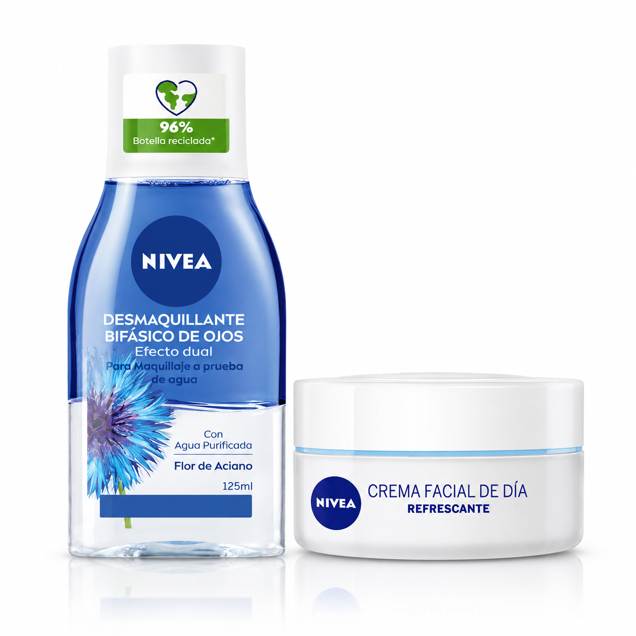 Nivea Pack Desmaquillante Ojos + Crema Día 125/50ml-0