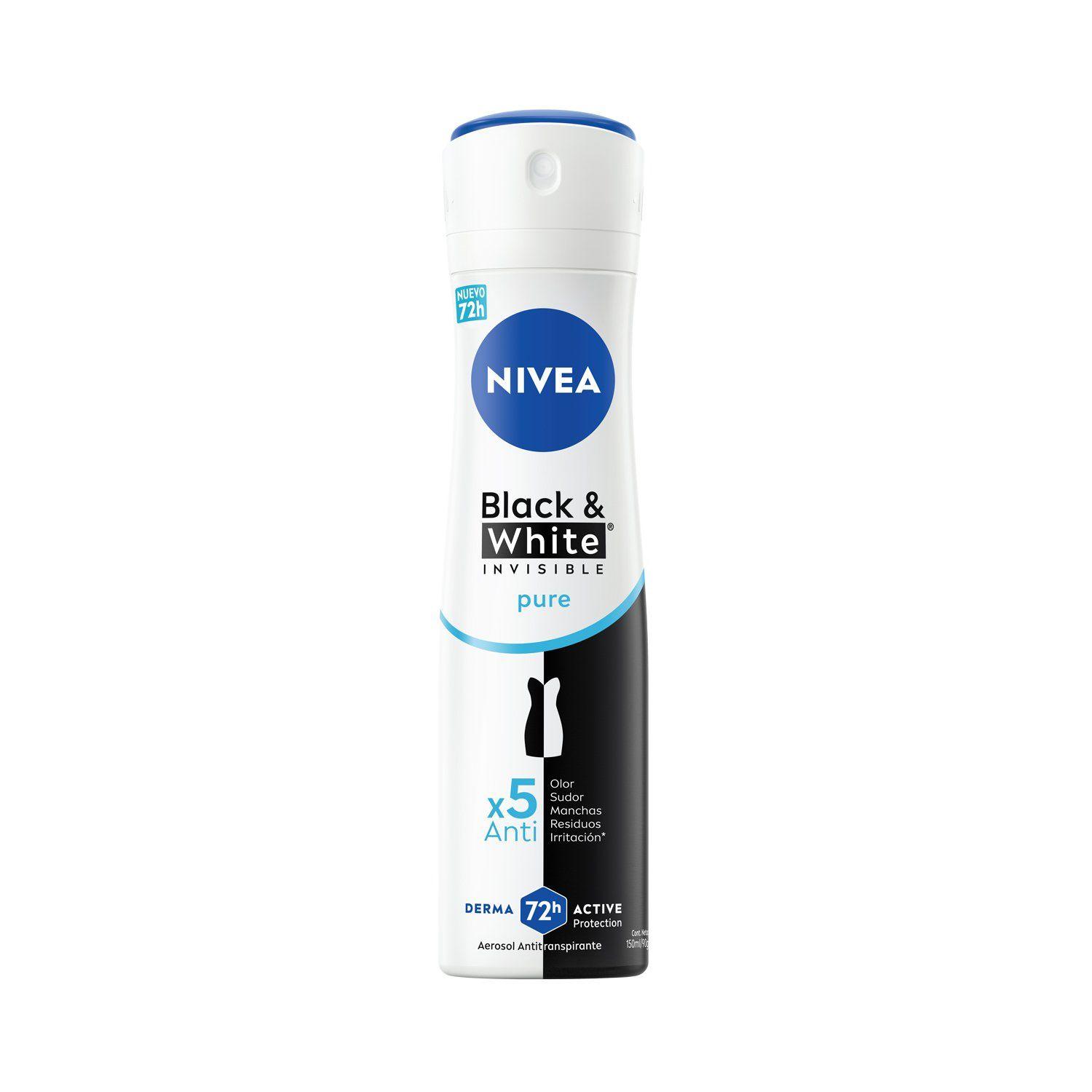 NIVEA Antitranspirante Black & White Toque de Seda 150ml-4