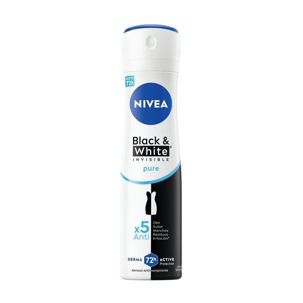NIVEA Antitranspirante Black & White Toque de Seda 150ml-5