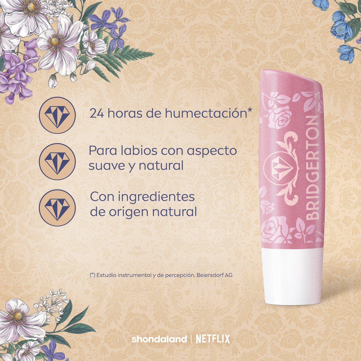 NIVEA Bálsamo Labial Rose Meringue Ed Ltda Bridgerton-2