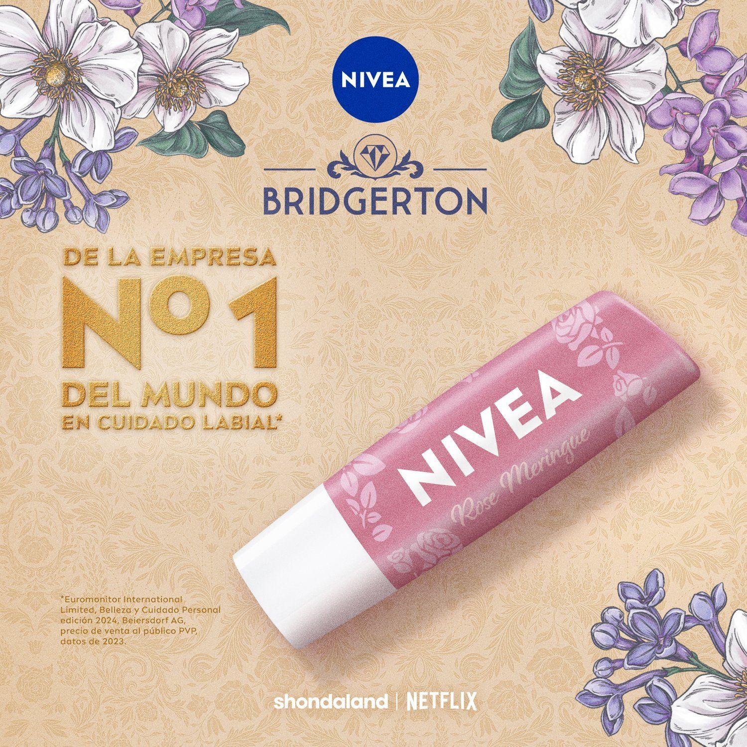 NIVEA Bálsamo Labial Rose Meringue Ed Ltda Bridgerton-3