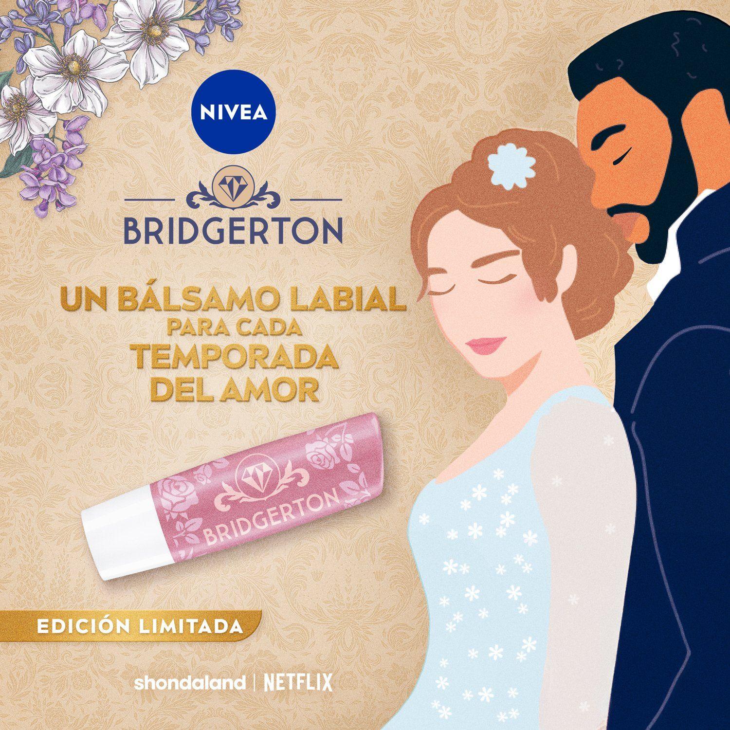 NIVEA Bálsamo Labial Rose Meringue Ed Ltda Bridgerton-4