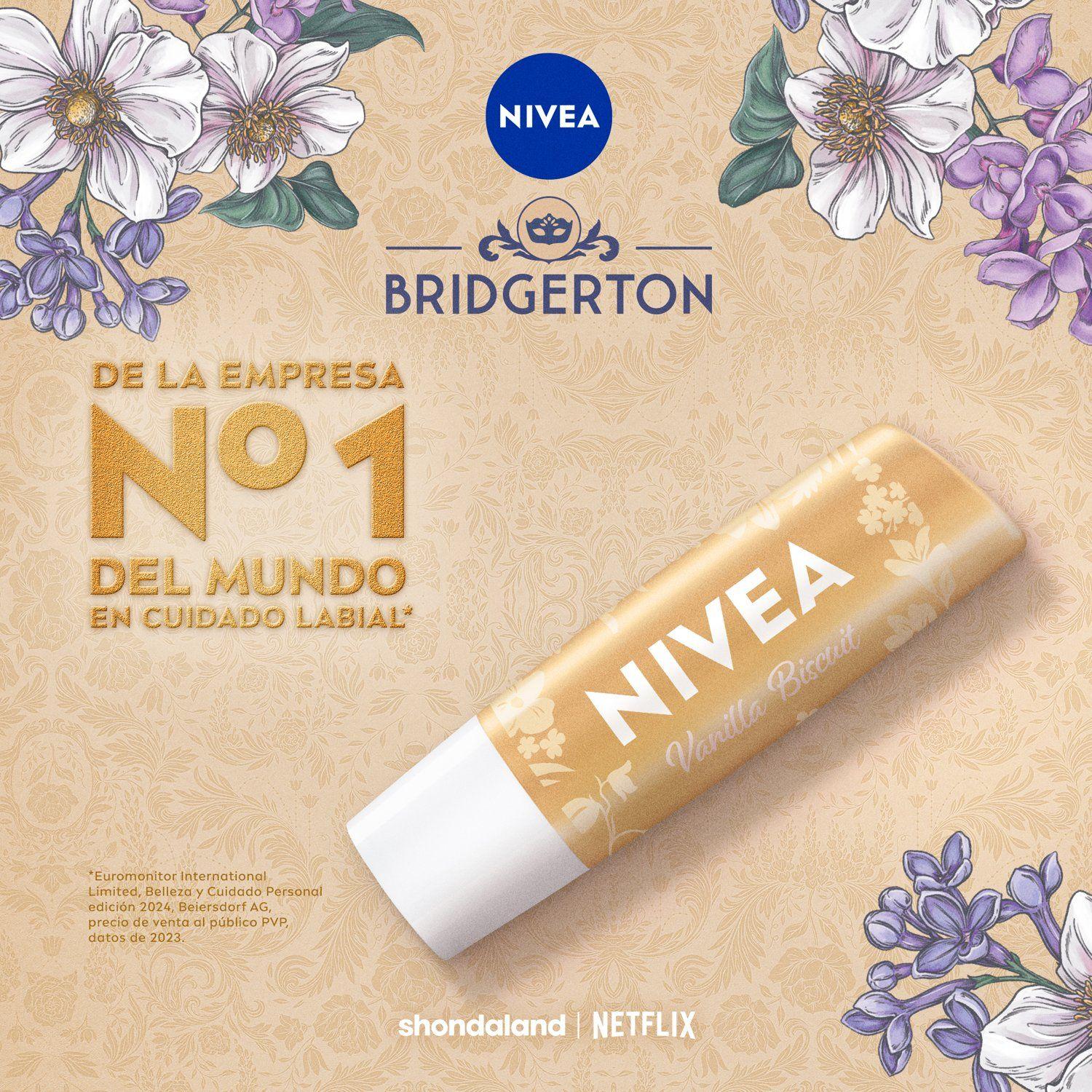 NIVEA Bálsamo Labial Vanilla Biscuit Ed Ltda Bridgerton-3