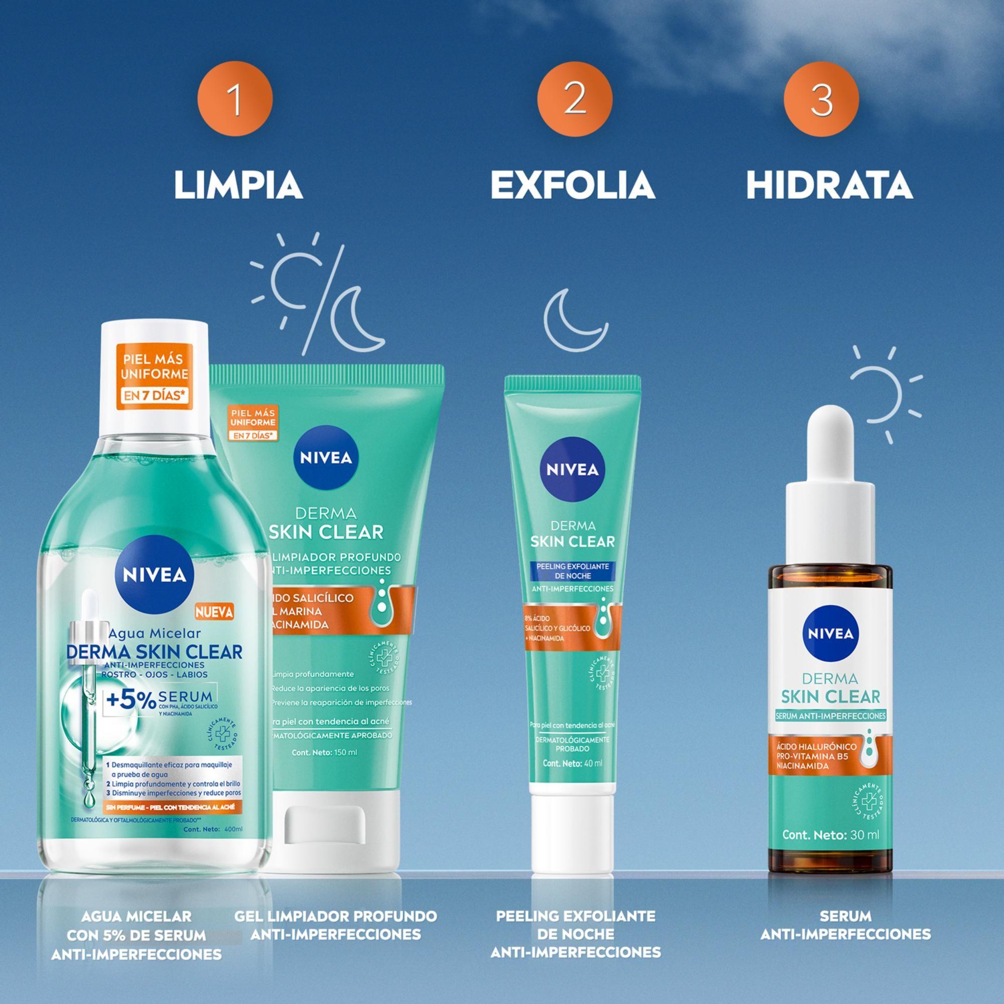 NIVEA Derma Skin Clear Gel Limpiador Profundo 150ml-5